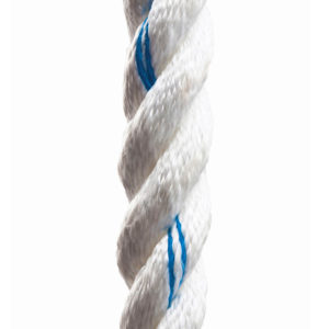 3-Strand Twisted White Poly Dacron Rope